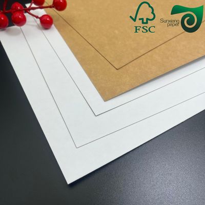 FSC One Side White Brown Back Kraft Board 270gsm 350gsm Food Grade Packaging