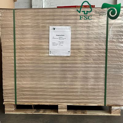 FSC 300gsm 15gsm PE One Side Coated Oilproof Brown Kraft Paper For Packing