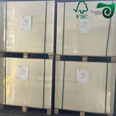 FSC 350gsm Smooth One Side Coated  C1S White Art Board Good Printability For Cosmetics Boxes