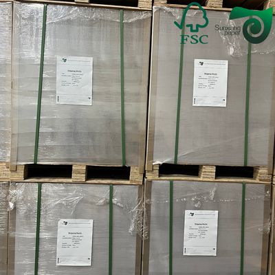 FSC 300GSM Recycled Coated Duplex Board White Top Grey Back For File Books Packaging