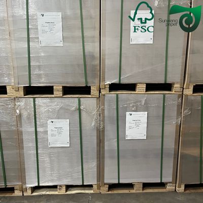 FSC 350g 450g Couche White Back Gray Paper Coated Duplex Board For Packaging Boxes