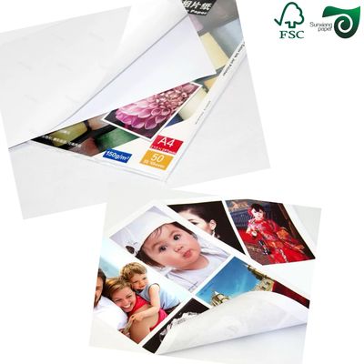 FSC High Gloss Inkjet Photo Paper Art Paper Rolls 190gsm 200gsm 250gsm 300gsm