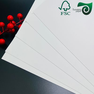 Premium One Sided Coated Glossy White Ivory Paper FSC Mix Credit Paper C1S