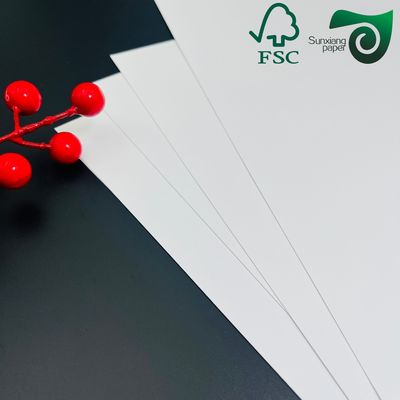 Premium One Sided Coated Glossy White Ivory Paper FSC Mix Credit Paper C1S
