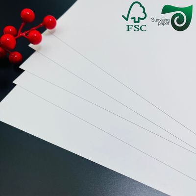 Ivory SBS Paper Board Single Sided Coated White Paper 350gsm 375gsm 70cm 100cm FSC