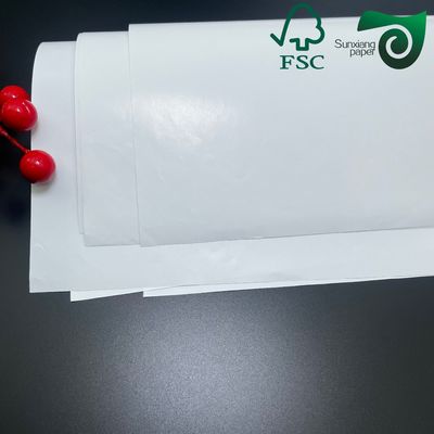 FSC 80g 90g White Food Safe Cones Paper C1S For Ice Cream Wrapping 31  43inch