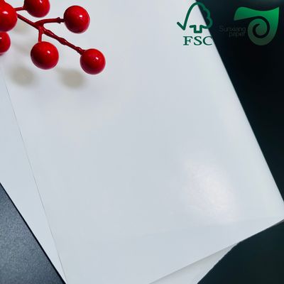 300GSM FSC SGS Certified White Art Gloss Paper Reel 100% Natural Pulp