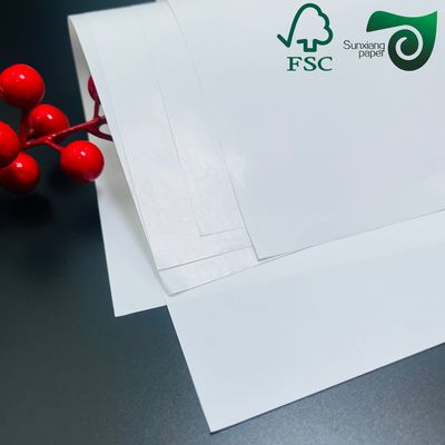 FSC 80g 90g White Food Safe Cones Paper C1S For Ice Cream Wrapping 31  43inch