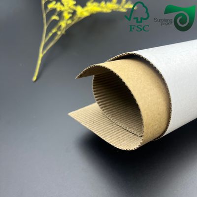 FSC Two Ply F Flute Corrugated Cardboard Sheets 100g Black Single Face Corrugated Board