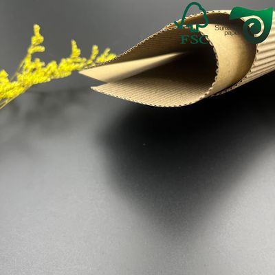 FSC Corrugated Cardboard Sheets B C E  Custom Flutes Kraft Paperboard For Packaging