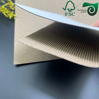 FSC Corrugated Cardboard Sheets B C E  Custom Flutes Kraft Paperboard For Packaging