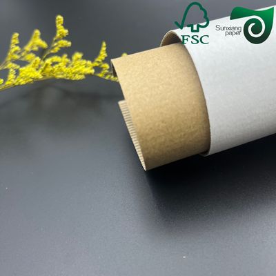 FSC Corrugated Cardboard Sheets B C E  Custom Flutes Kraft Paperboard For Packaging