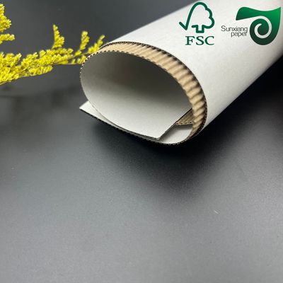 FSC Stability Single Facer White F Flute Corrugated Board Two Layer For Packaging