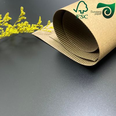 FSC  E Flute Printed Single Wall Corrugated Board 140gsm 170gsm Specialized For Coffee Sleeves
