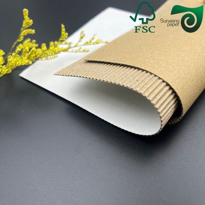FSC 20" 28" Lightweight White Black F Flute Corrugated Cardboard For Packaging