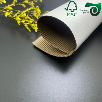 FSC 100g 200g 300g White E F Flute Puzzles Wrapping Corrugated Paper Board For Cosmetic Boxes