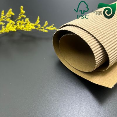FSC E Flute Single Wall Corrugated Cardboard Sheets Ideal For Brown Coffee Cup Covers