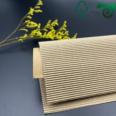 FSC E Flute Single Wall Corrugated Cardboard Sheets Ideal For Brown Coffee Cup Covers