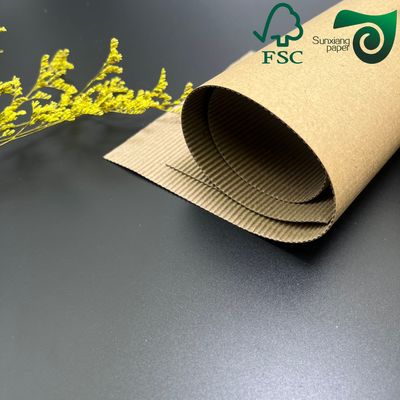FSC E  Flute Single Wall Corrugated Cardboard Sheets For Brown Coffee Cup Covers