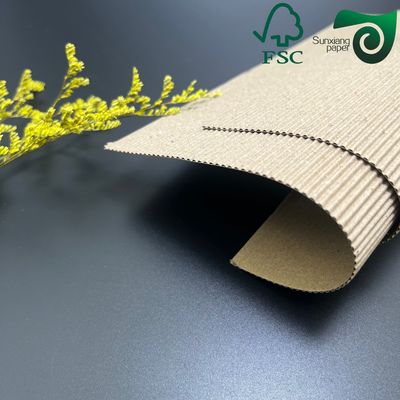 White F Flute Corrugated Cardboard Sheet 3 Layer FSC Wrapping Paper