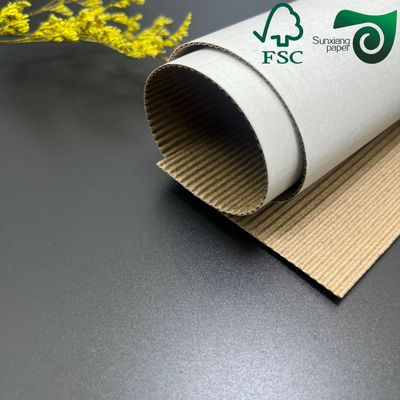 Single Face E Flute Corrugated Cardboard Sheets Smooth Liner DIY Packaging Grade