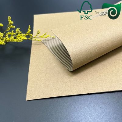 Single Face E Flute Corrugated Cardboard Sheets 110gsm 120gsm Smooth Liner For DIY Handcrafts Packaging