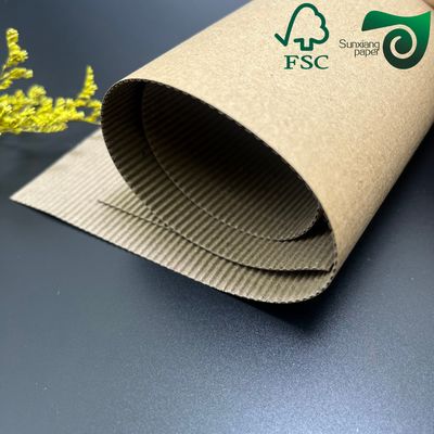 Single Face E Flute Corrugated Cardboard Sheets Smooth Liner DIY Packaging Grade