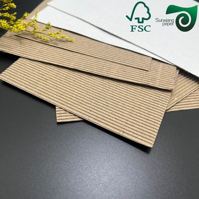 Single Face E Flute Corrugated Cardboard Sheets 110gsm 120gsm Smooth Liner For DIY Handcrafts Packaging
