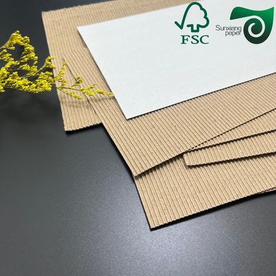 Single Face E Flute Corrugated Cardboard Sheets Smooth Liner DIY Packaging Grade