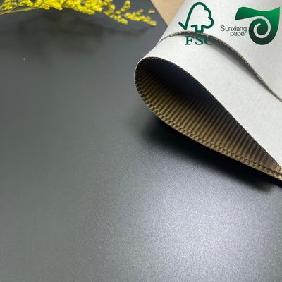FSC E Flute Black Corrugated Paper Cardboard  110gsm 120gsm 150gsm Thickness