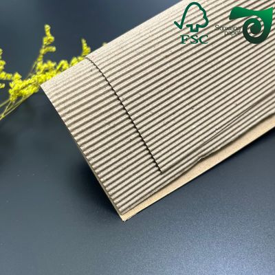 60gsm 70gsm 70cm 100cm FSC Brown Single Sided Coated Ribbed Kraft Paper For Food Wrap Bags