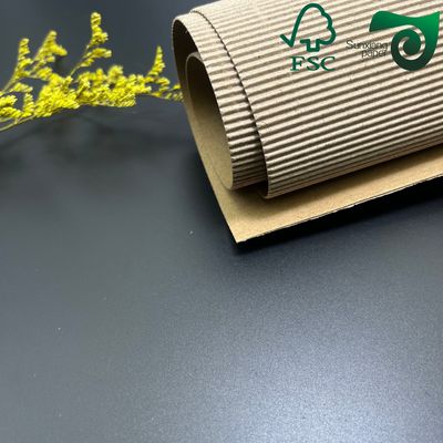 Single Face E Flute Corrugated Cardboard Sheets Smooth Liner DIY Packaging Grade