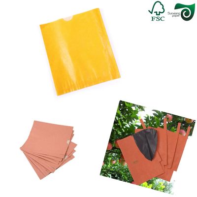 54G 56G Breathable Waterproof Wax Coated Protective Bag Yellow Outer Paper FSC