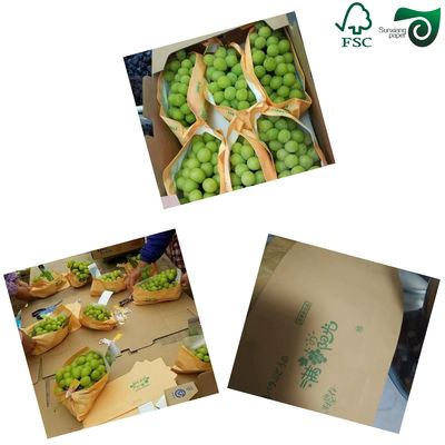 FSC 250gsm 350gsm Food Grade Brown Kraft Board  For Fruit Vegetable Fresh Produce Packaging