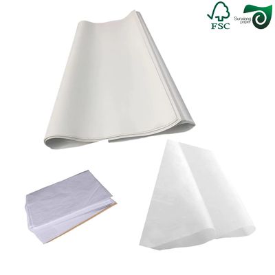 FSC 15gsm 17gsm White Translucent Glassine Paper Metal Protection Gift Wrapping