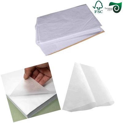 FSC White Greaseproof Paper 38gsm 40gsm Perfect For Lunch Wrapping Fried Snacks Bacon