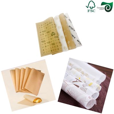 FSC 45gsm One Side Glossy MG Brown Kraft Paper Food Grade Wrapping Packaging Solution