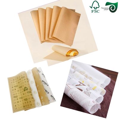 White Double Sided Silicone Coated Paper 40gsm  Waterproof Grease-Proof Paper Roll