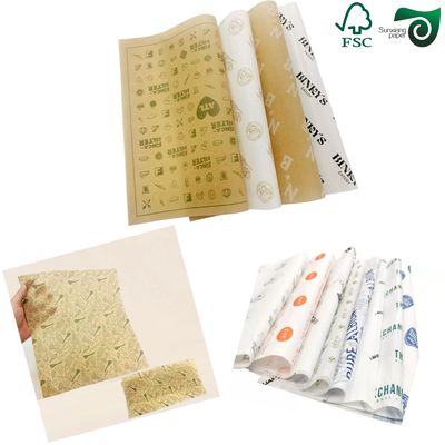 FSC 45gsm One Side Glossy MG Brown Kraft Paper Food Grade Wrapping Packaging Solution