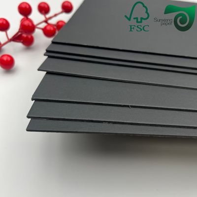 FSC Certified High Density Black Solid Cardboard 300gsm 350gsm Sheets For Shopping Bags