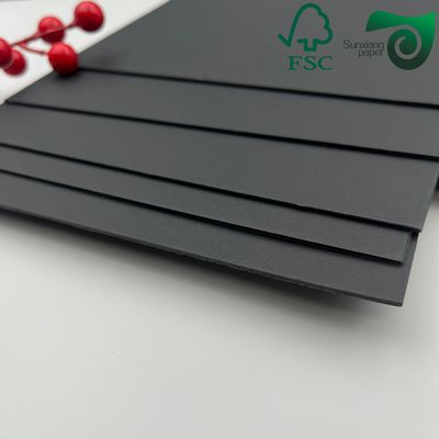 350gsm  400gsm Non-Fading Black Cardboard Virgin Recycled Pulp Black Board For Luxury Packaging Boxes