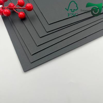 FSC Certified 160gsm 200gsm Fold Resistant Black Chipboard Ideal For Book Covers