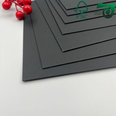 FSC Certified 250gsm Virgin Pulp Solid Black Paper For Luxury Packaging Solutions