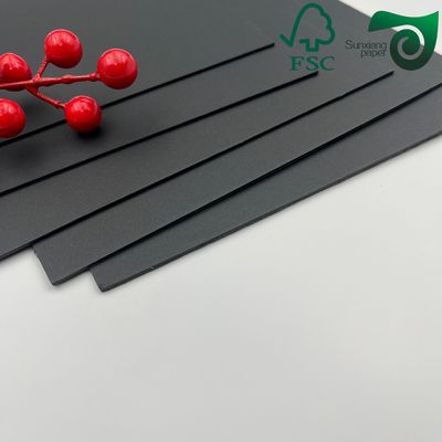 FSC 280gsm 104 LB  8.5 11inch Uncoated Smooth Black Cover Cardstock Paper