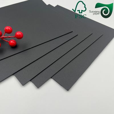 FSC Certified 250gsm Virgin Pulp Solid Black Paper For Luxury Packaging Solutions