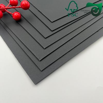 FSC 400gsm 450gsm unbeschichtetes, festes, schwarzes Zellstoffpapier für Fotorahmen 400mm 400mm