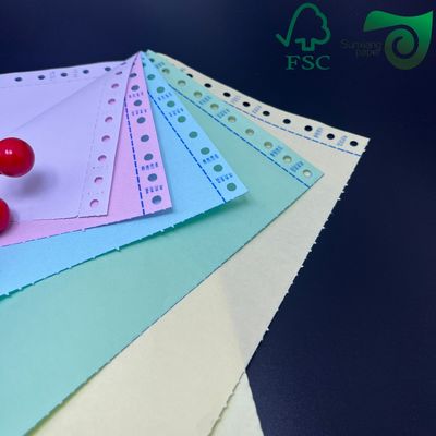 FSC Certified Clean  Hygienic Carbonless Receipt Paper  Multiple Colors