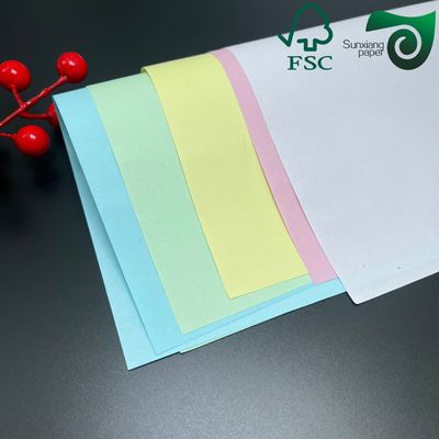 FSC Certified CB  CFB  CF 50gsm 55gsm Carbonless Copy Paper For Receipts   Black Or Blue Image