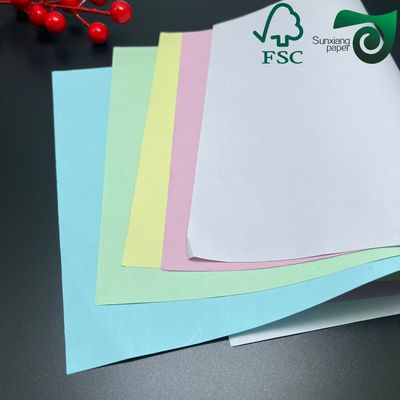 FSC Certified CB  CFB  CF 50gsm 55gsm Carbonless Copy Paper For Receipts   Black Or Blue Image