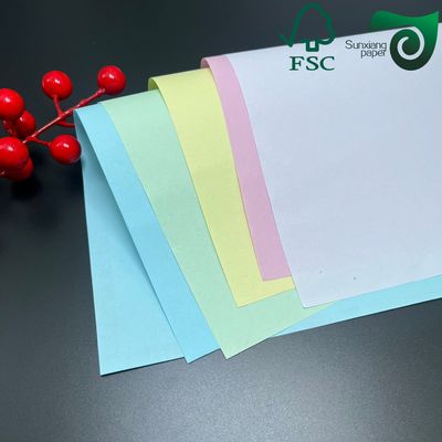 FSC Certified CB  CFB  CF 50gsm 55gsm Carbonless Copy Paper For Receipts   Black Or Blue Image